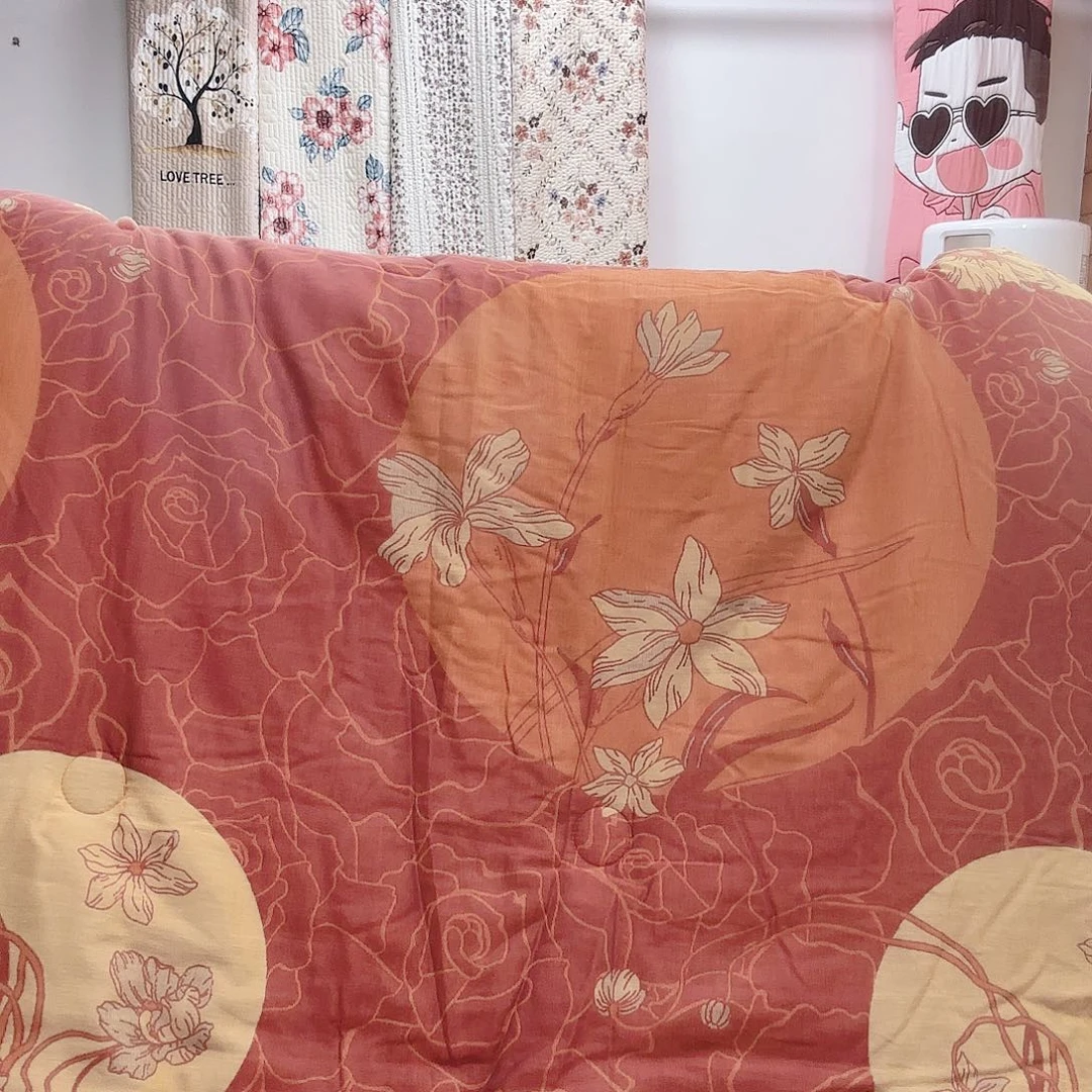 棉2/2.3全棉双层纱被子菊花