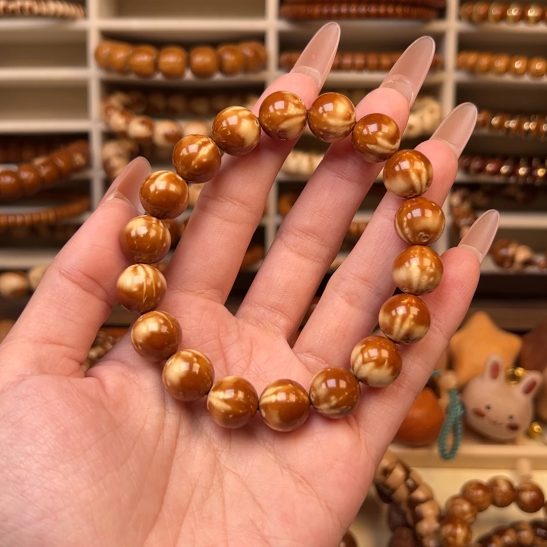 1***๓紫金鼠手串花皮黄油奶盖12单圈