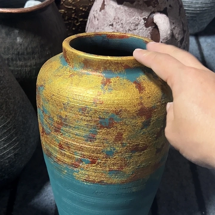 粗陶盆默认打孔高28口10