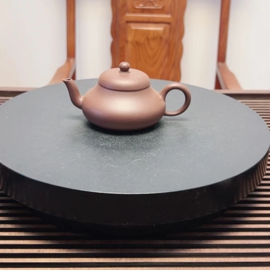 茶壶紫砂黄龙山原矿底槽清半手工瑕（160 cc）