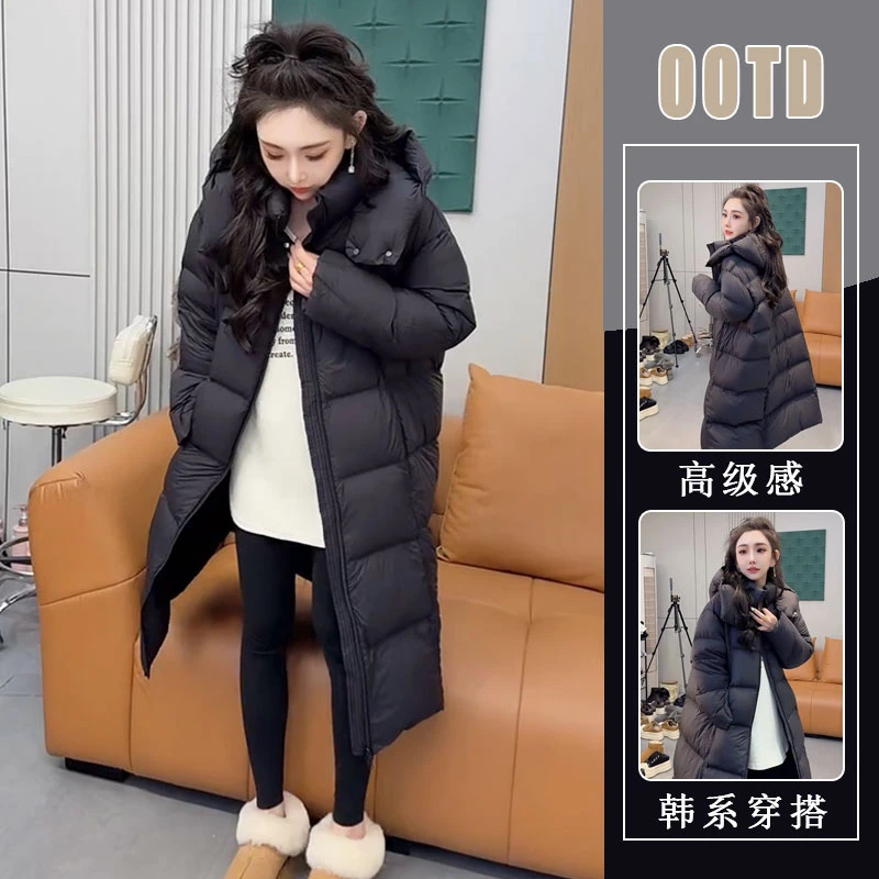 2025冬季新款韩版云朵泡芙面包服女小个子加厚保暖中长款棉服外套