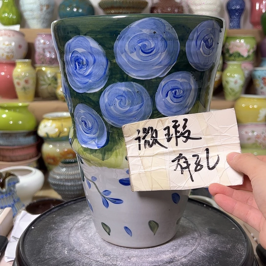 景德镇陶瓷花盆花器瑕222