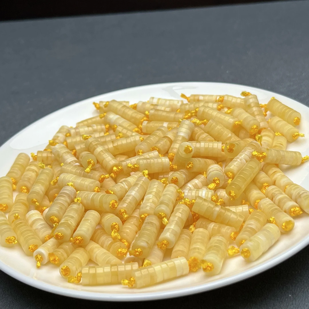 B114天然原矿蜜蜡隔片一组约6mm 支持鉴定 假一罚四