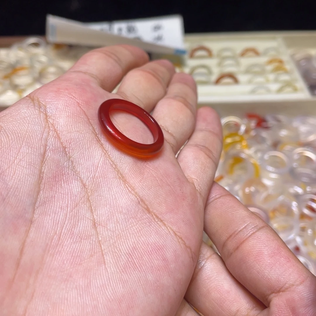 玛瑙/玉髓未镶嵌戒指77号港19