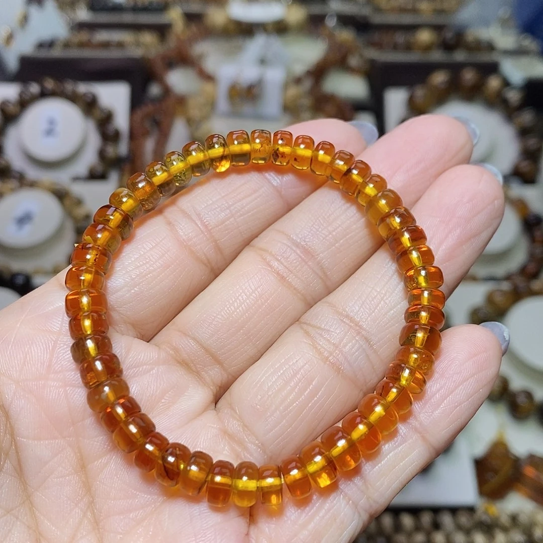 琥珀未镶嵌裸石金珀6m