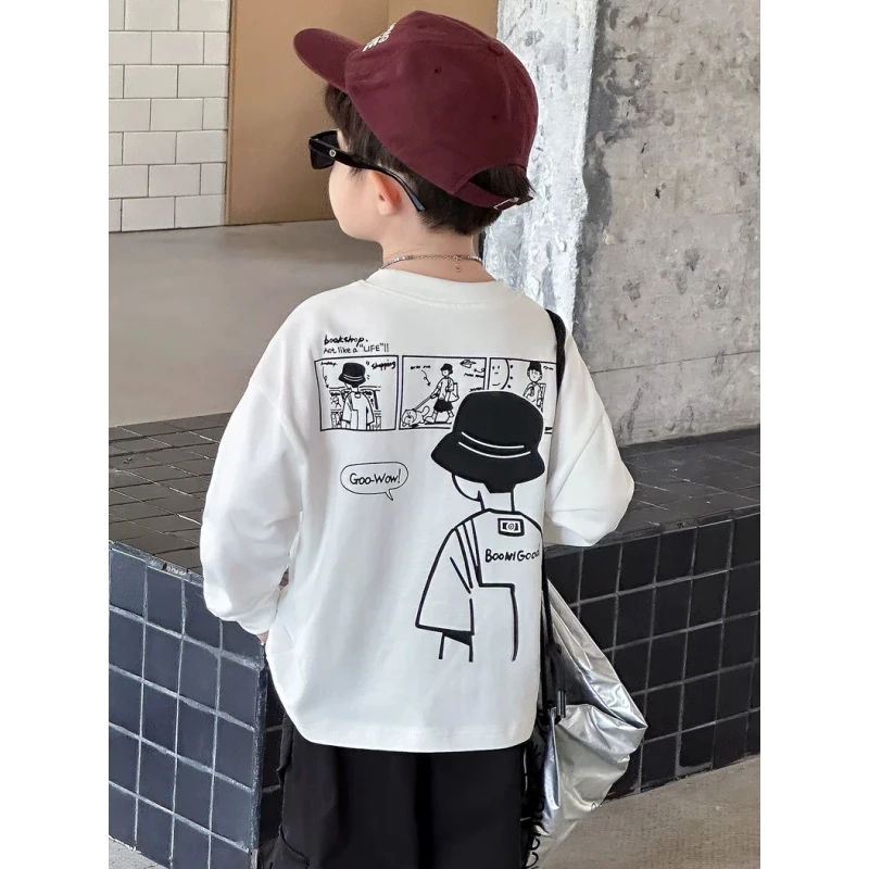 男童卫衣春秋款2025新款秋装上衣中小童装男孩秋季长袖打底衫T恤