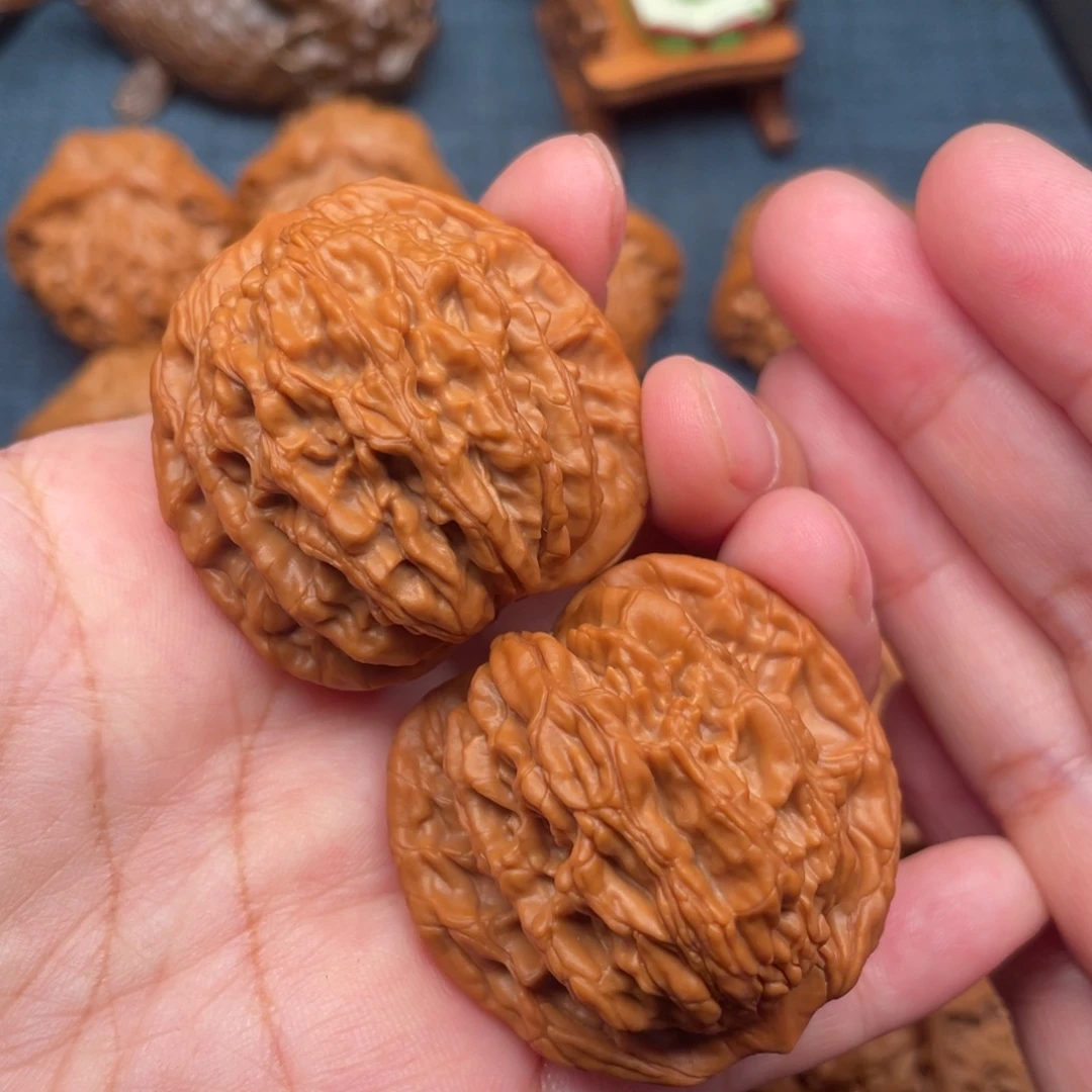 文玩核桃把件41麦穗虎头全品