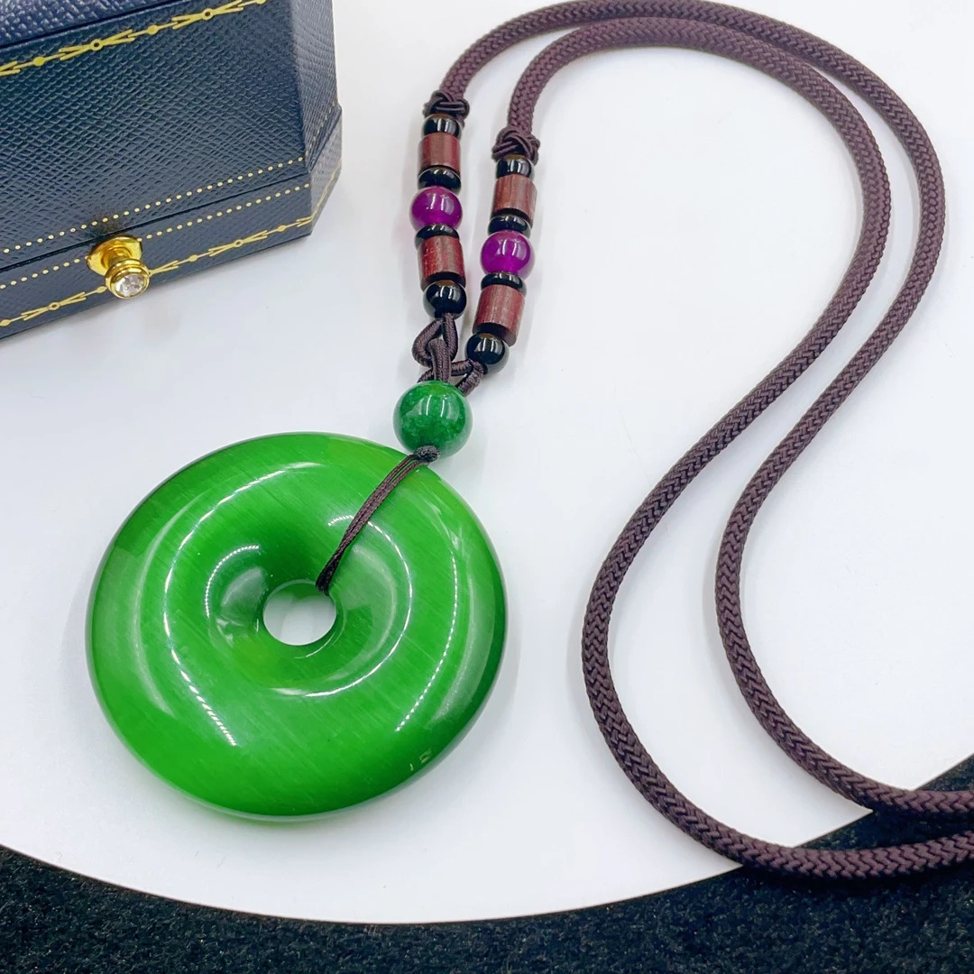 4353  绿色圆形吊坠百搭多样性发货