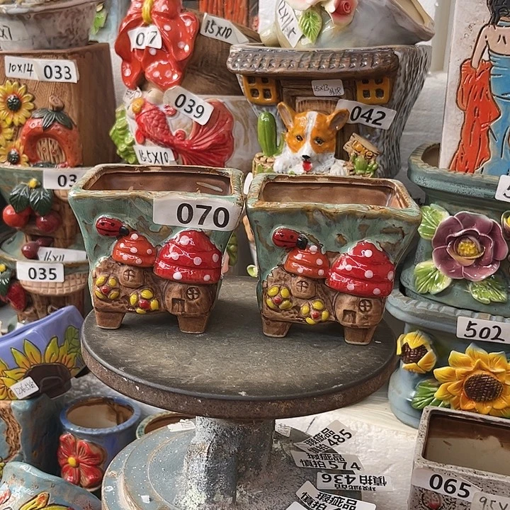 粗陶材质多肉花盆