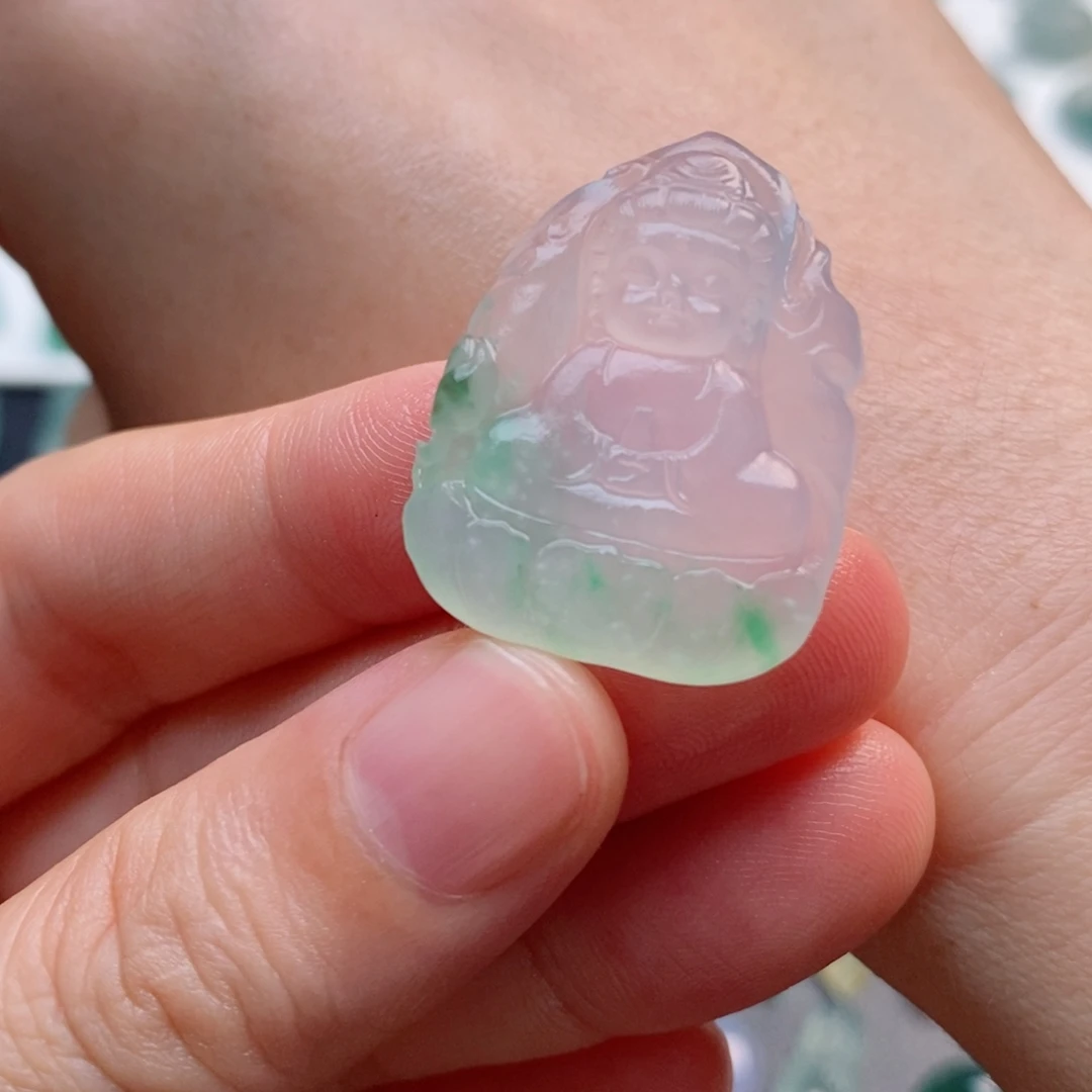 定制翡翠未镶嵌宝宝佛