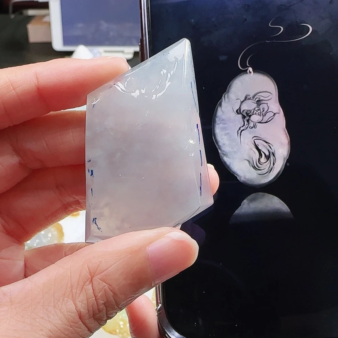 定制翡翠未镶嵌缅甸翡翠挂件