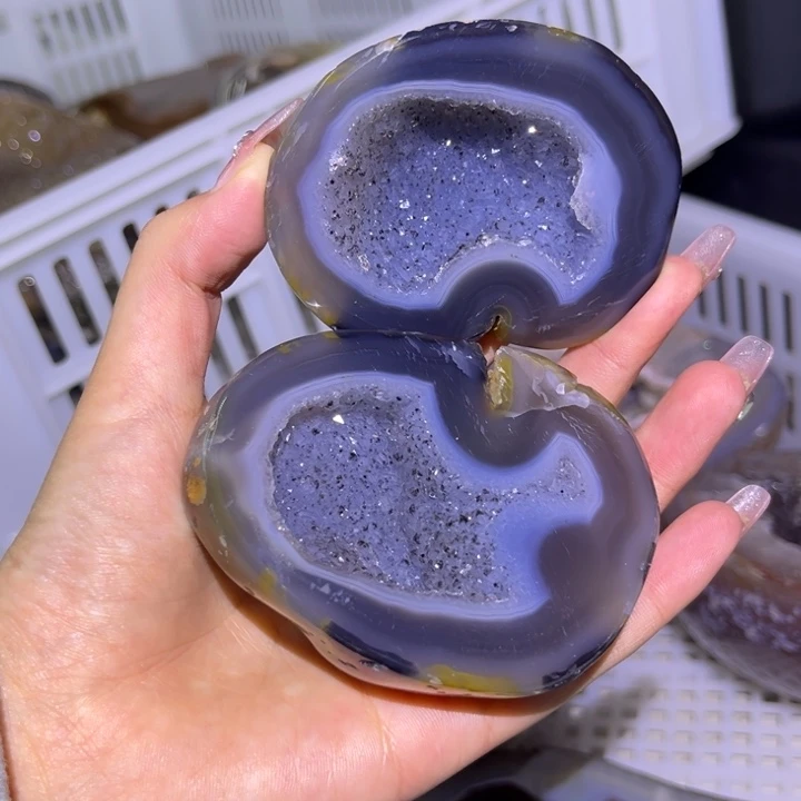 未镶嵌水晶珠宝半成品蓝晶盆