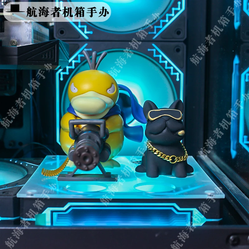 二次元动漫新款神奇宝贝手办宝可梦悍匪可达鸭机箱摆件景品