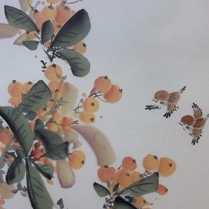 国画听兰老师花鸟