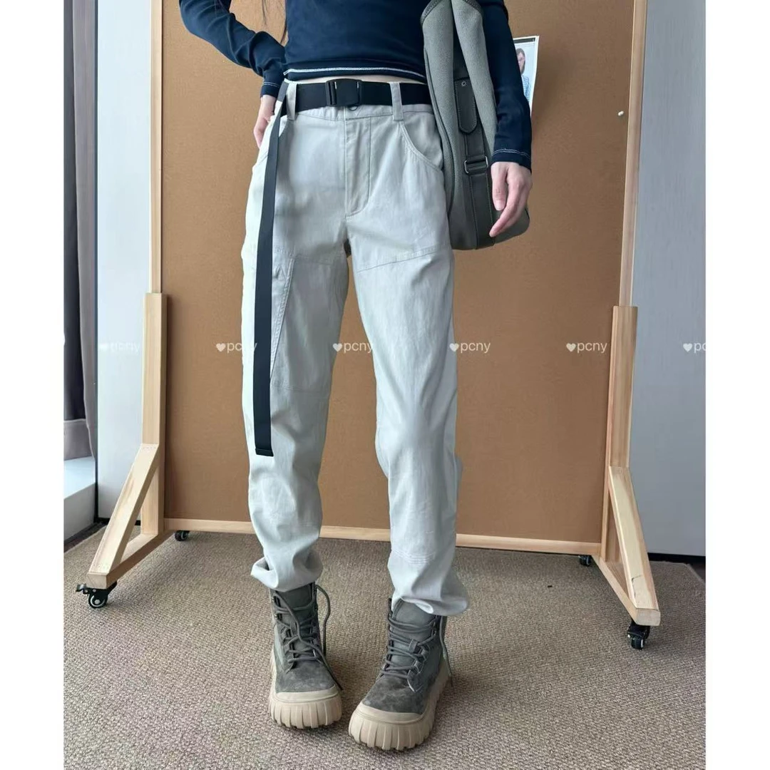 PCNY「缄默格调」不理理秋季新款女装休闲百搭显瘦直筒长裤
