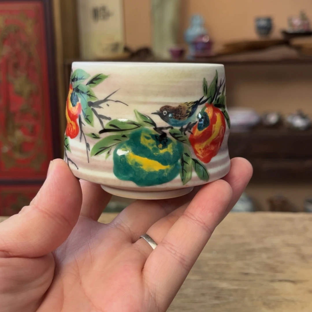 柴烧手工手绘陶瓷