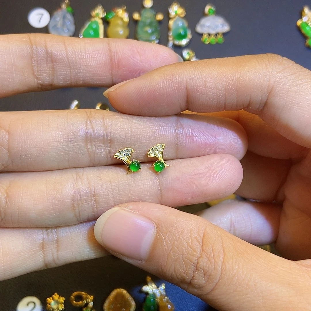 翡翠银S925镶嵌吊坠(不含链)