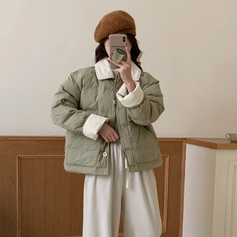 丝绵2025年新款短款韩版女冬宽松棉衣加厚小香风棉服潮流棉袄时尚