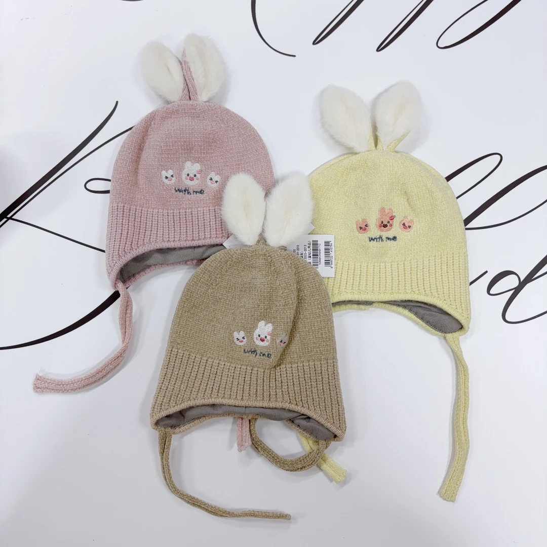 643兔耳朵毛线帽帽婴幼儿