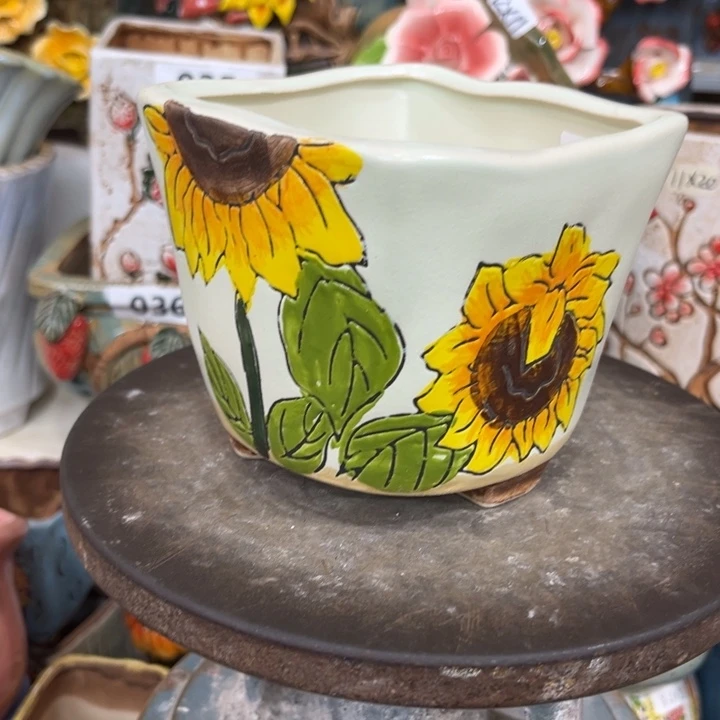 紫砂花盆粗陶材质多肉花盆