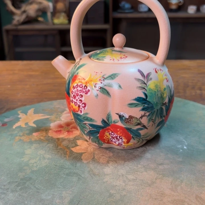 柴烧纯手工手绘陶瓷