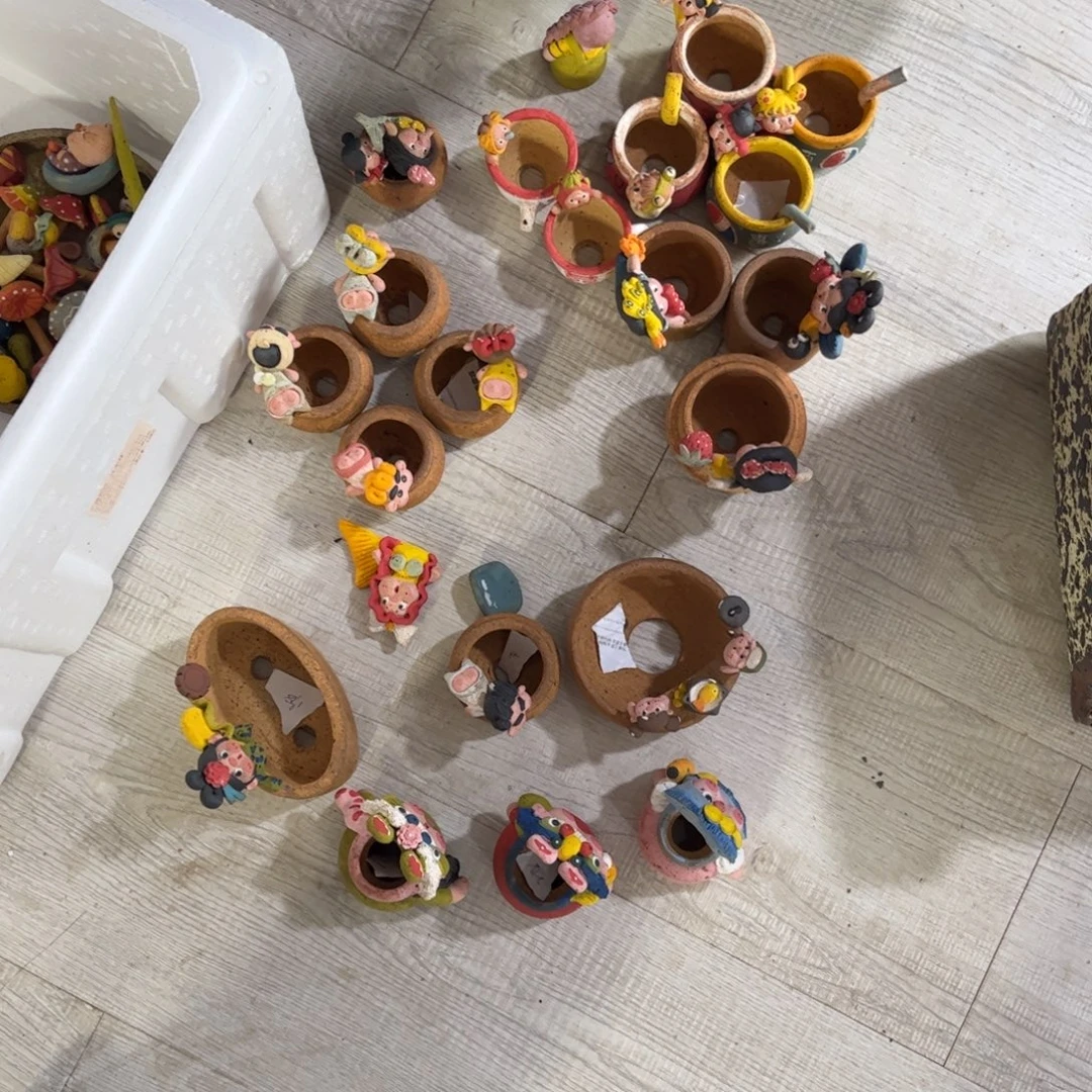 一***海泥塑古镇炻陶花盆