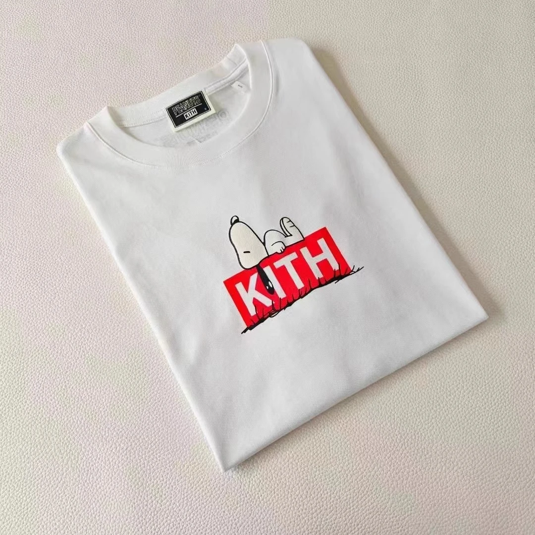 原版Kith peanuts史努比联名短袖t恤Bogo印花高克重水洗纯棉
