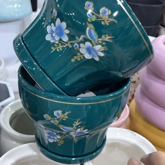 多肉绿植陶瓷花盆9.9包邮