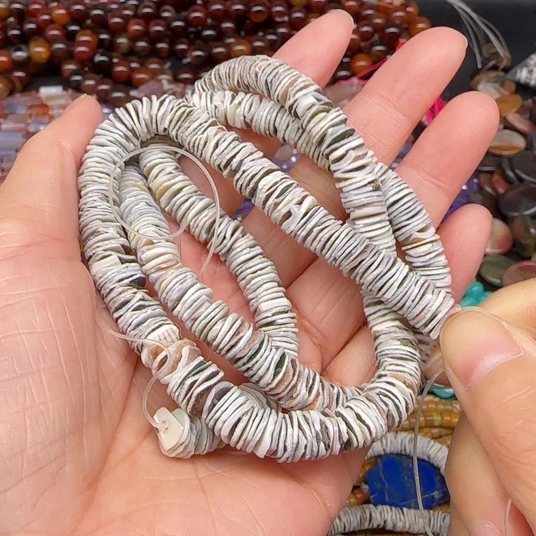 玛瑙/玉髓合金珠宝半成品贝壳8mm一条