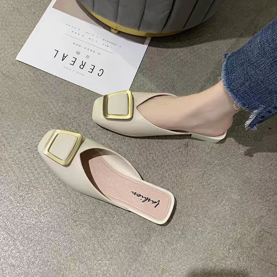 【亏本清仓】半拖鞋女夏春秋外穿半包头2025春款气质百搭凉拖鞋子