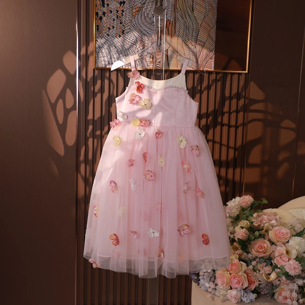 童一密度【春日仙子】女童春季新款时髦超仙无袖连衣裙 A497