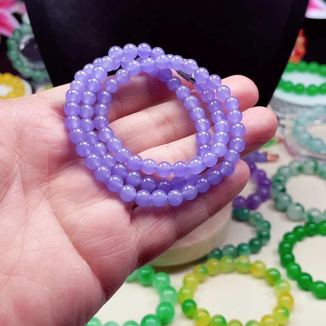 翡翠未镶嵌颈饰卡6翡翠珠链男女款07