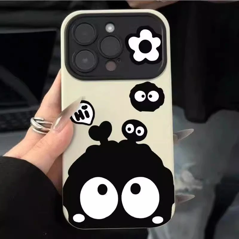 适大视窗花朵防摔适用苹果17promax手机壳新款iphone16硅胶15卡通