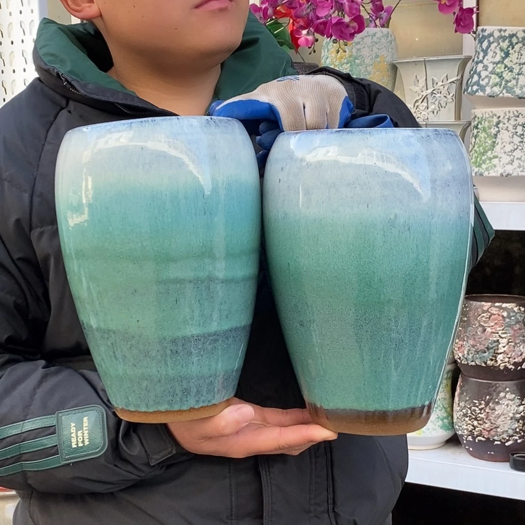 花盆紫砂口15高27处理俩个