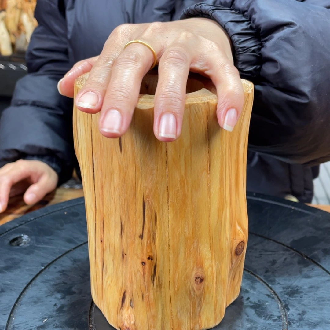 柏木（崖柏）实木笔筒