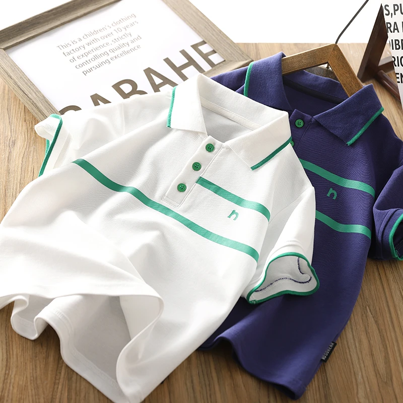 男童短袖POLO衫2025夏季新款儿童薄款汗衫半袖夏装帅气体恤上衣潮
