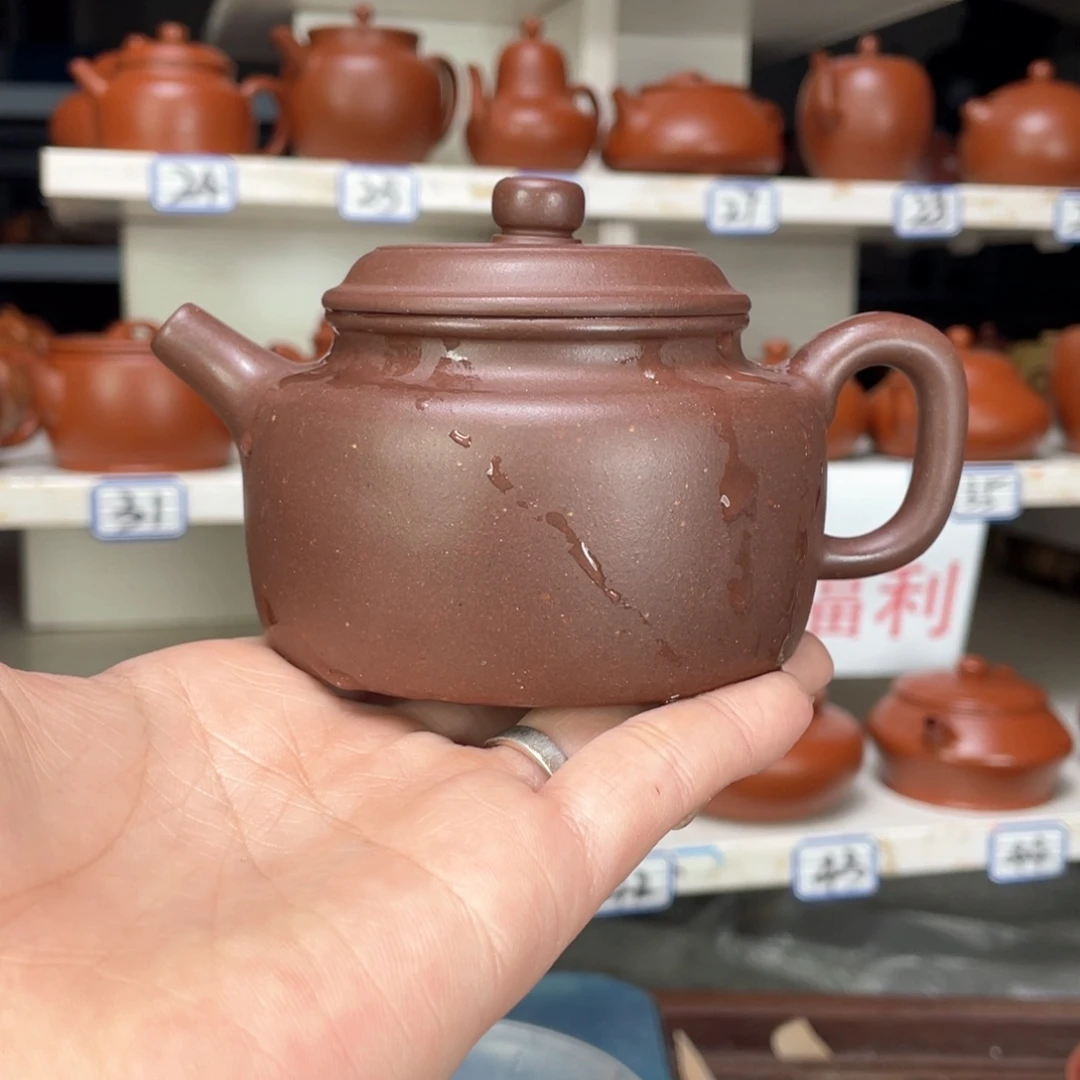 紫砂茶壶紫泥全手工220毫升