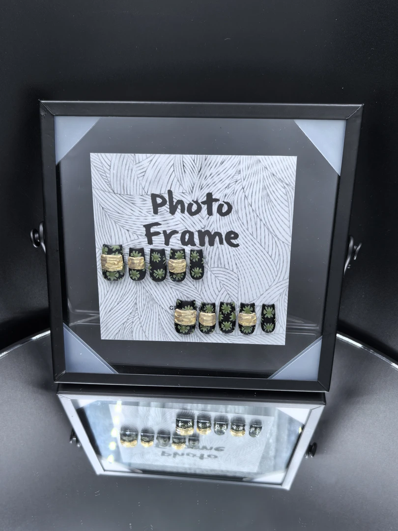 【Dandan出品】绿妍 直角方 纯手工穿戴甲 小众款