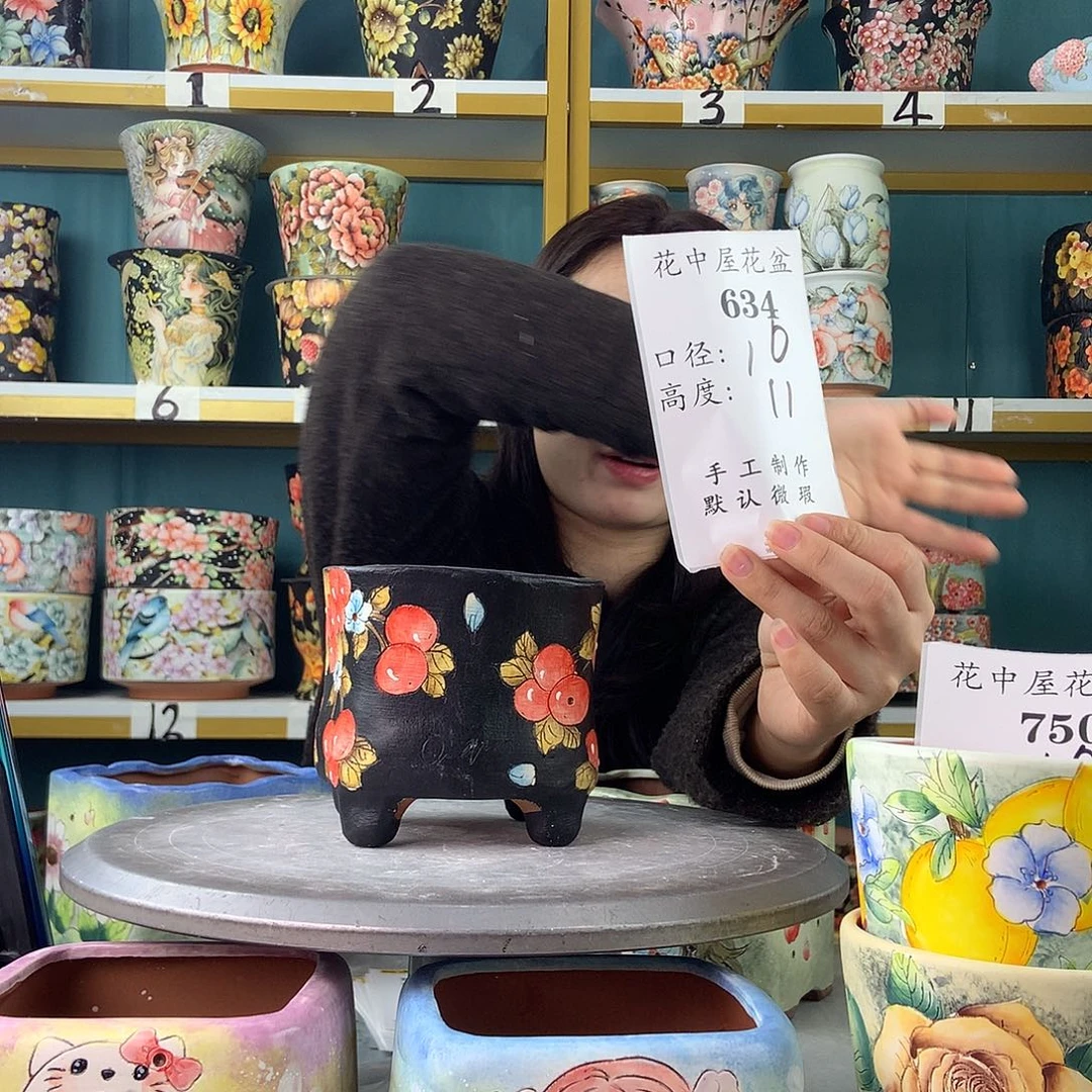 陶景德镇手工花盆634