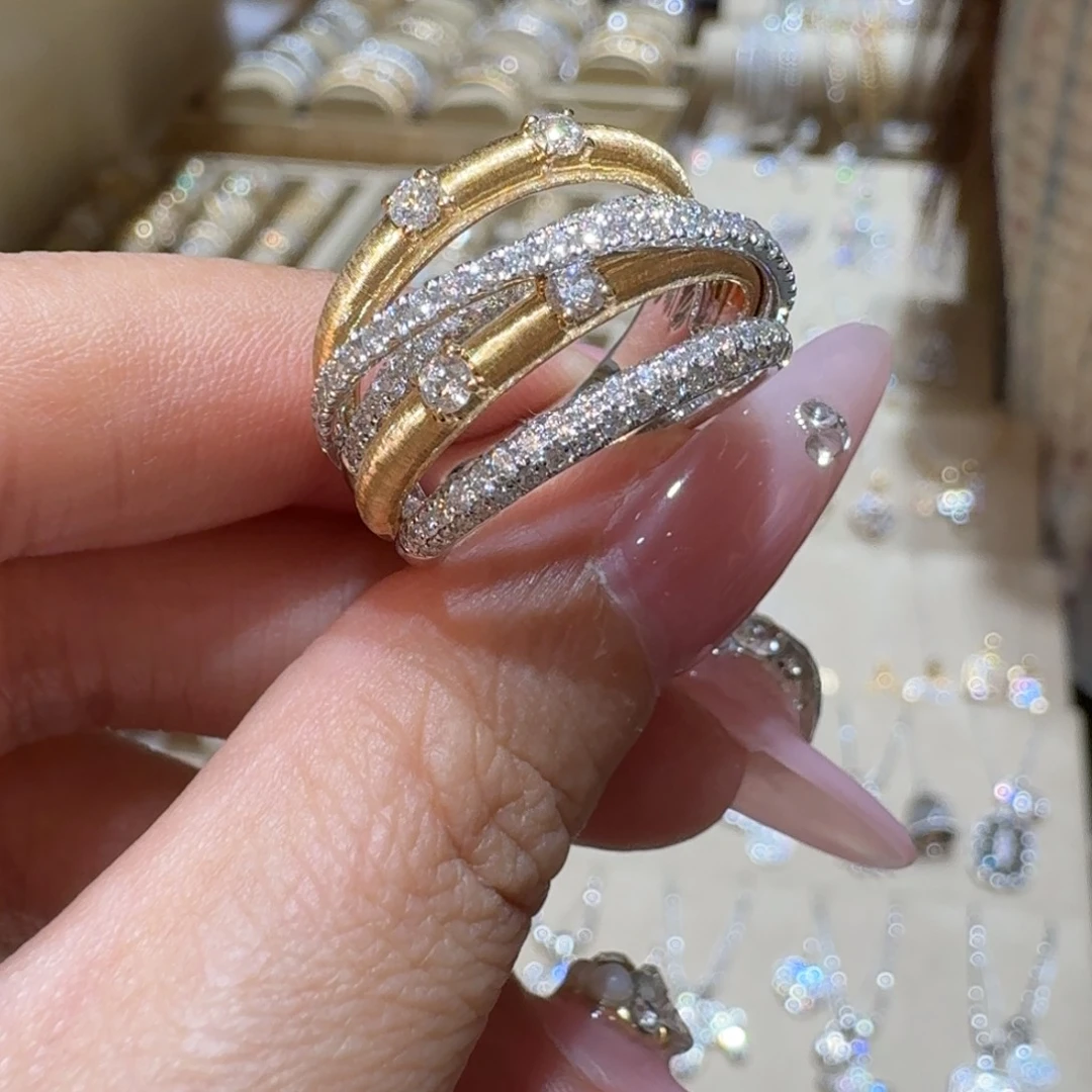 钻石18K金镶嵌戒指/指环