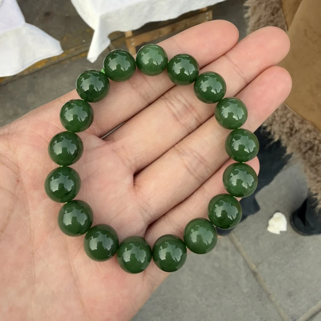 和田玉碧玉手串未镶嵌