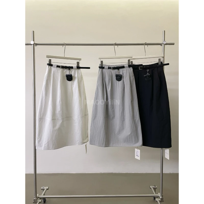 S9515【 韩系显瘦半裙（ 配腰包 ）】