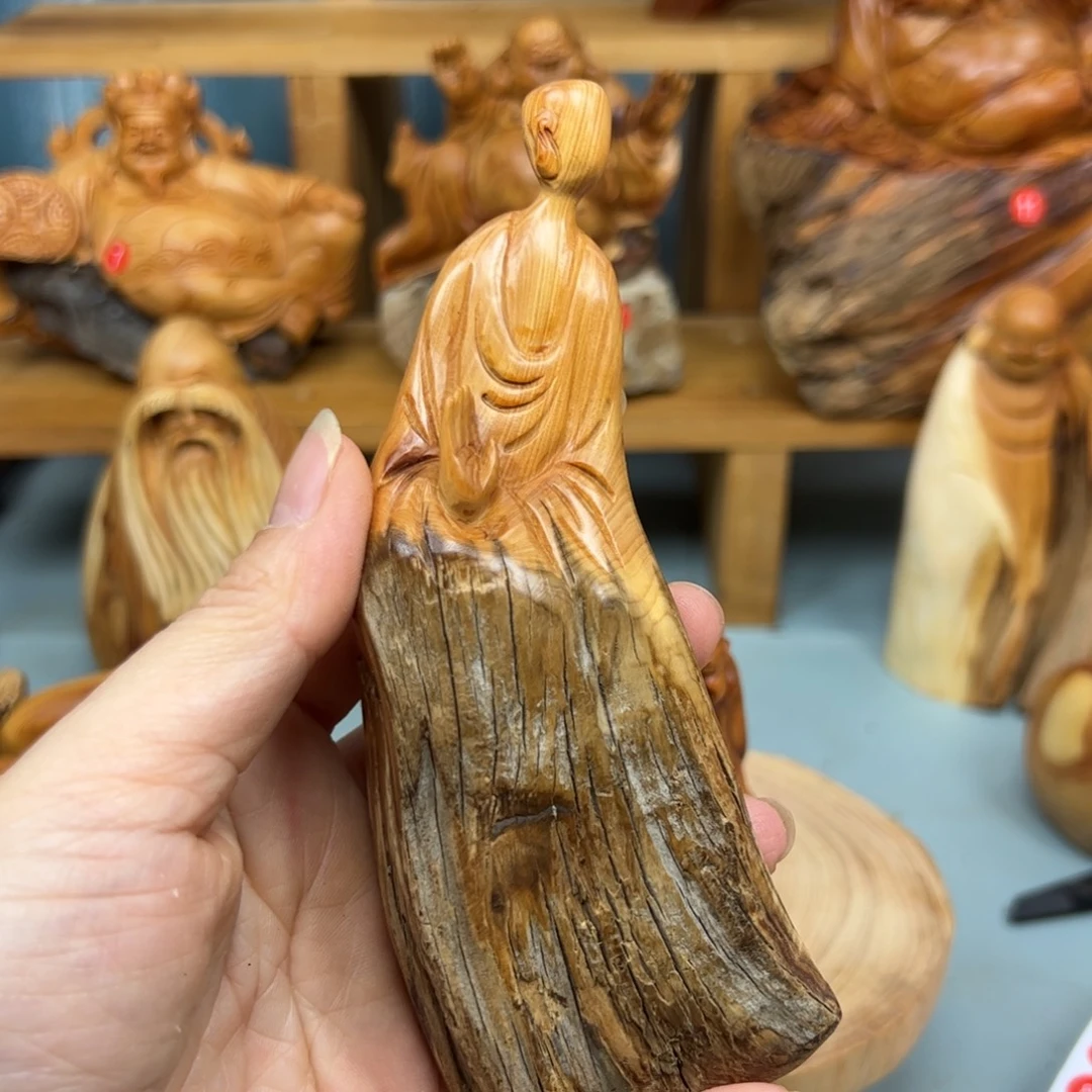 离***钩木崖柏木摆件手把件，