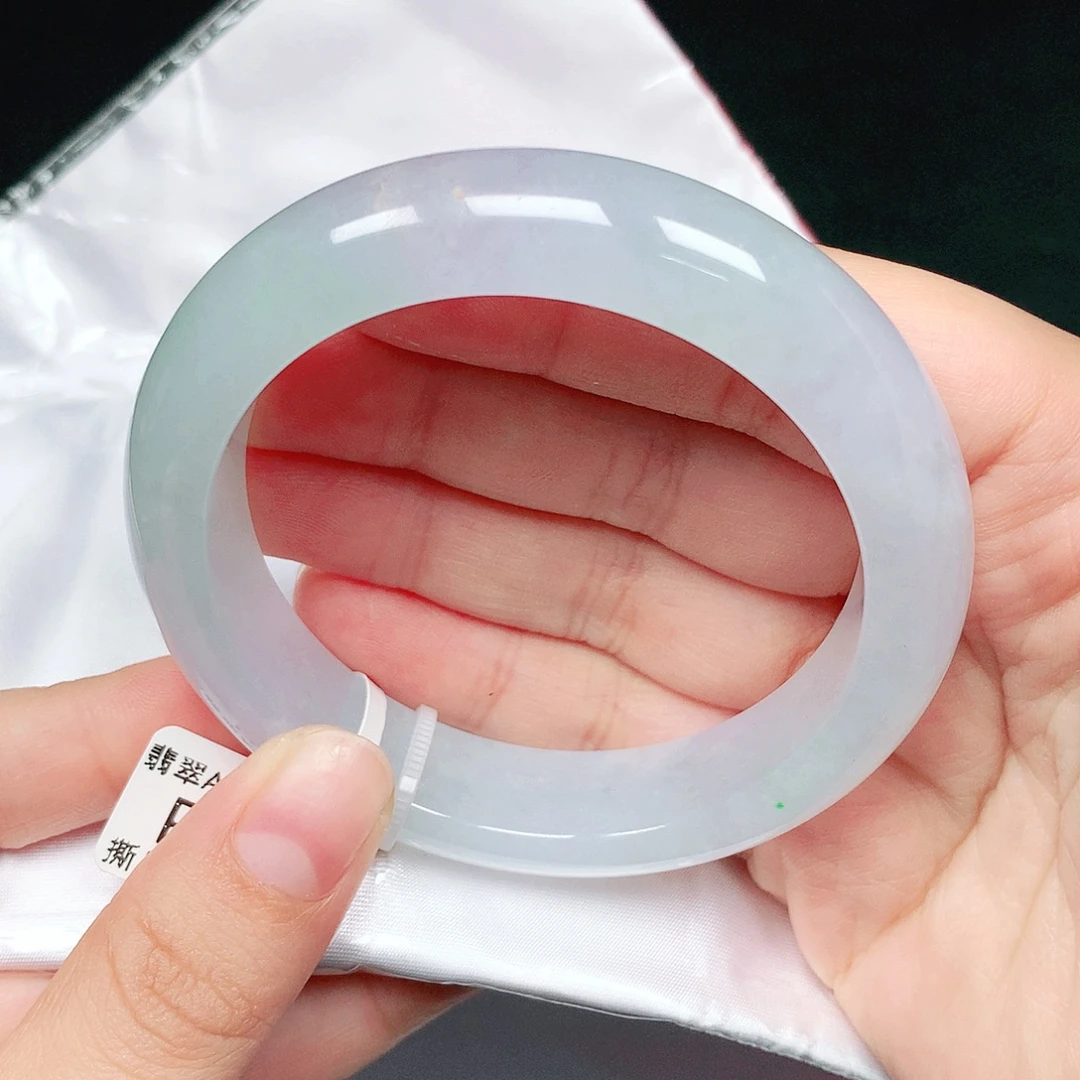 翡翠未镶嵌手镯正圈55