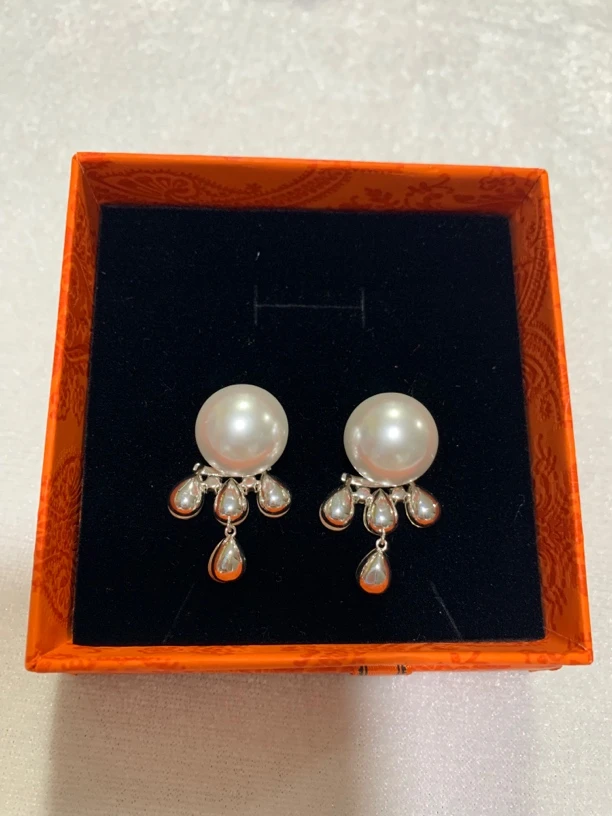 钛钢合成锆石耳饰 拼色爱心/水滴/铃铛女耳钉耳饰两戴休闲风