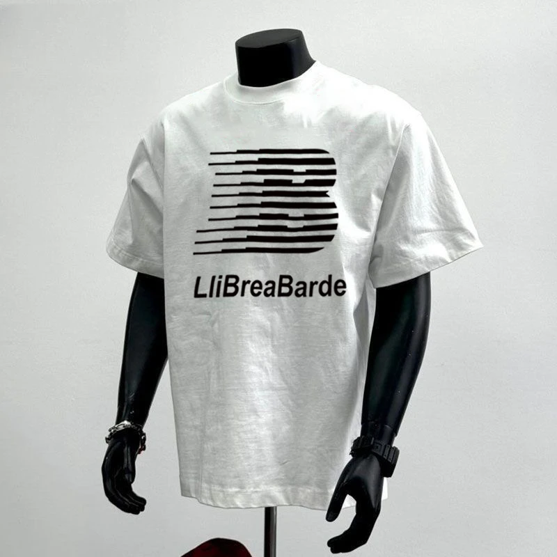 重磅纯棉宽松短袖t恤夏季2025新款简约设计感印花上衣青少年半袖