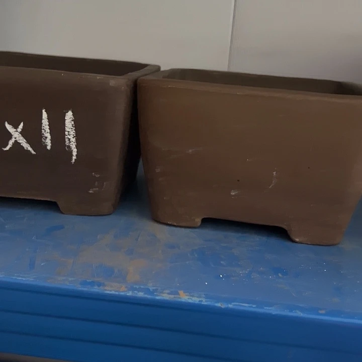 17+17紫泥四方花盆花盆花盆