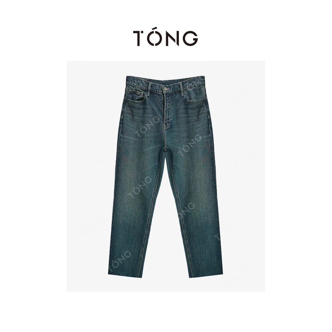 【老友记】丹宁|土耳其进口 显瘦烟管裤绿牛系废士风 GX1510
