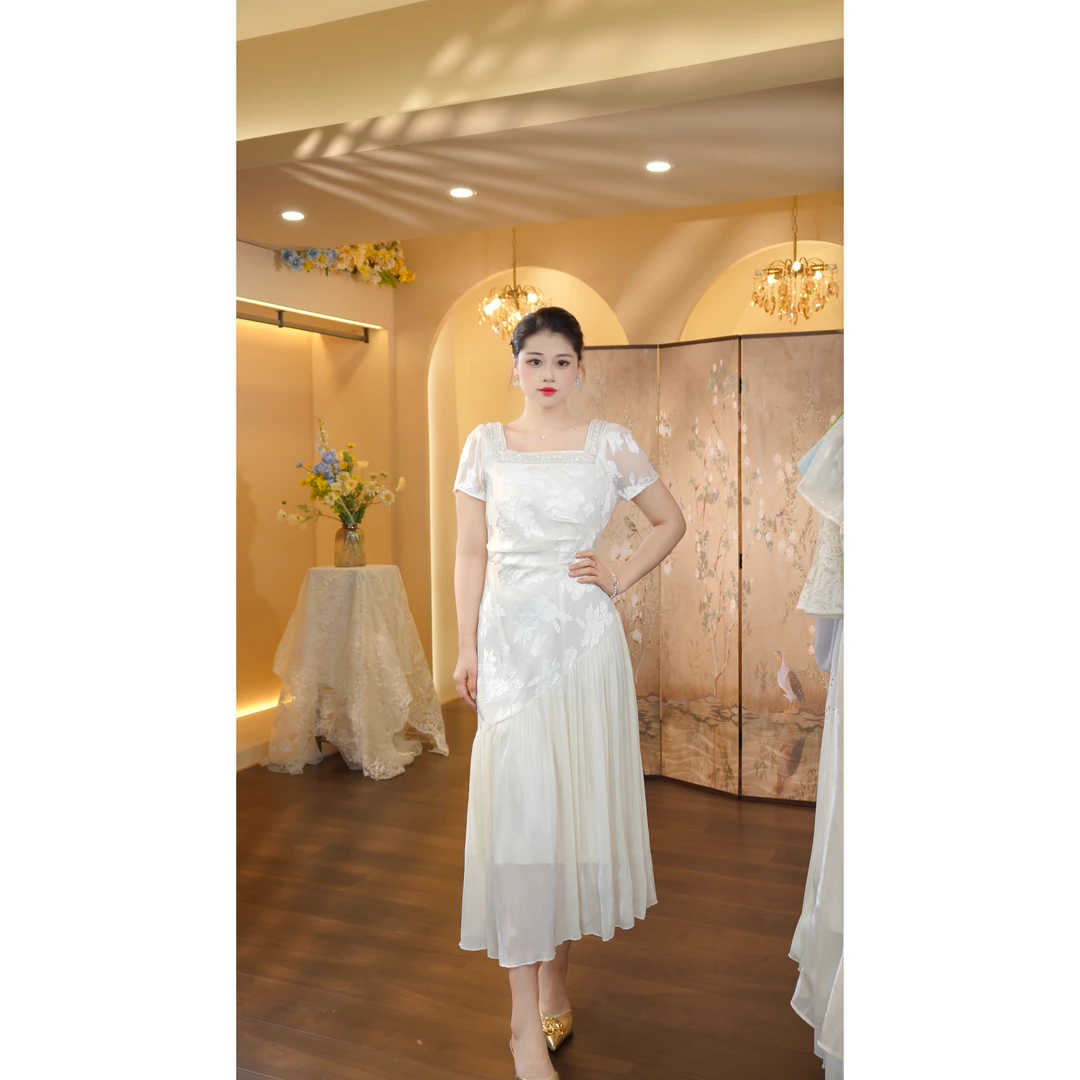 王超越定制-066（白玉兰山）连衣裙DMN1010