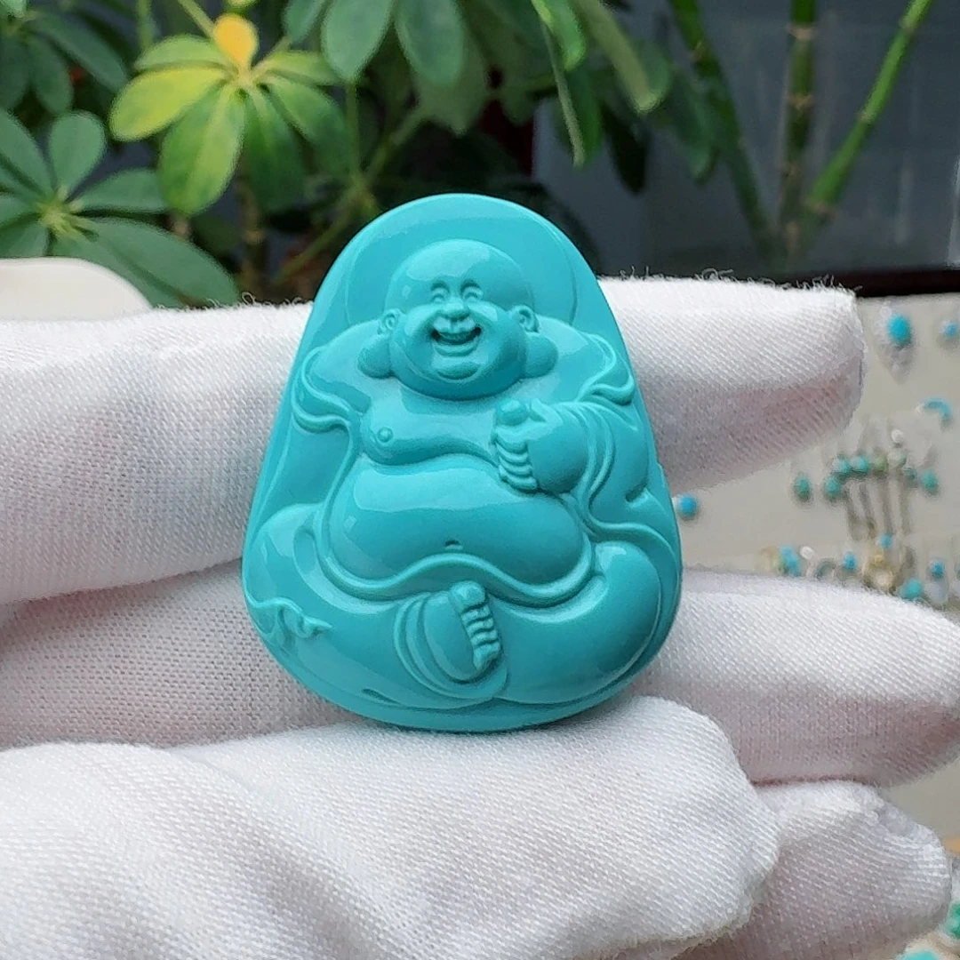 绿松石未镶嵌颈饰吊坠